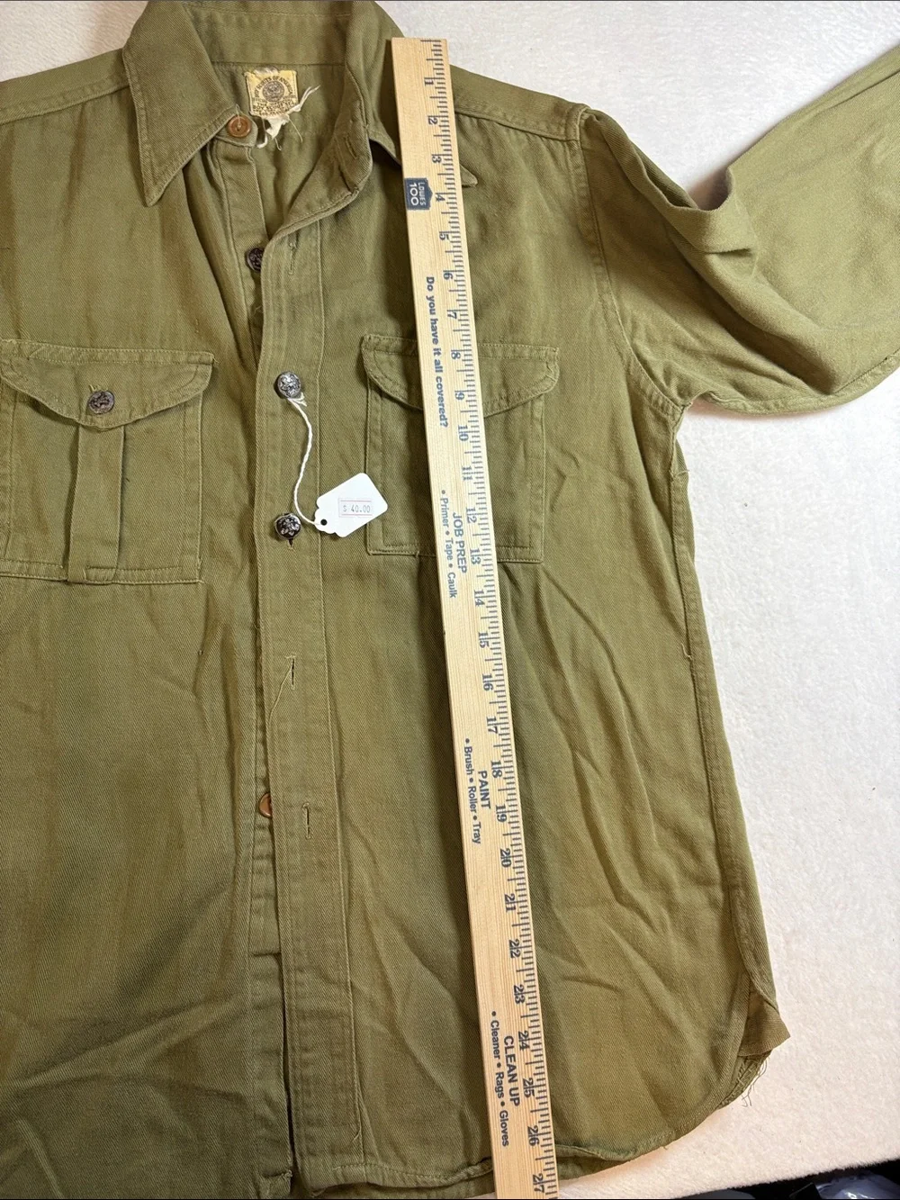Classic Men's Military Field Shirt Jacket — Olive Green